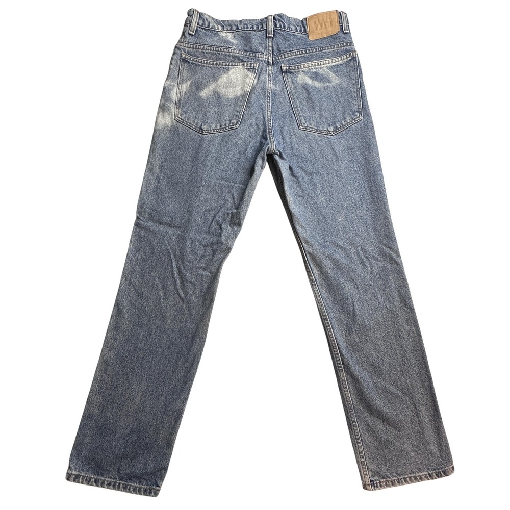 Vintage‎ Plain Pockets Straight Jeans Mens 31x29 Medium Wash Blue Denim JCPenney